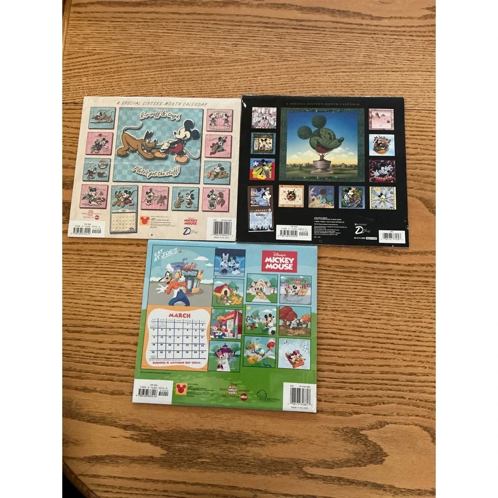 Vintage Disney Mickey Mouse Calendars Lot 1999 2001 Mickey & Friends Pals